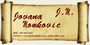 Jovana Momković vizit kartica